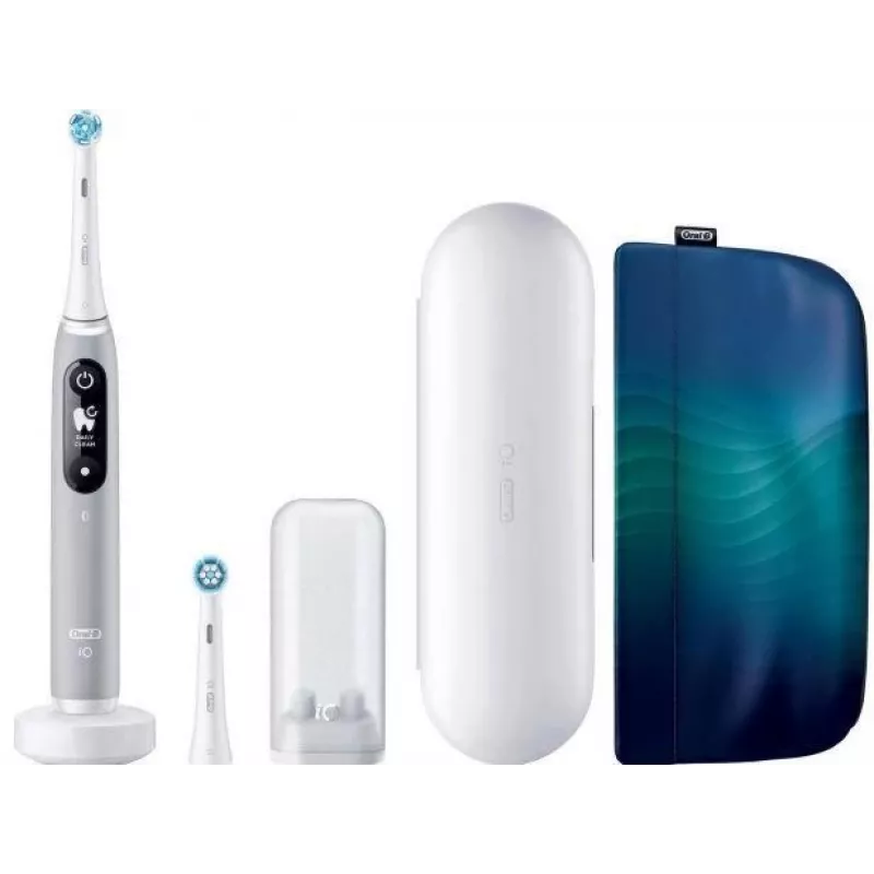 Oral-B iO Series 6 Pilka Opal Luxe Edition elektrinis dantų šepetėlis