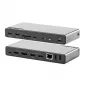ALOGIC DV4 - prijungimo stotelė - nešiojamiesiems kompiuteriams - USB-C / USB-A - 3 x HDMI, DP - 1GbE (DUCDV4)