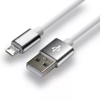 everActive laidas USB 1m - Baltas, silikoninis, greitas įkrovimas, 2,4A - CBS-1MW