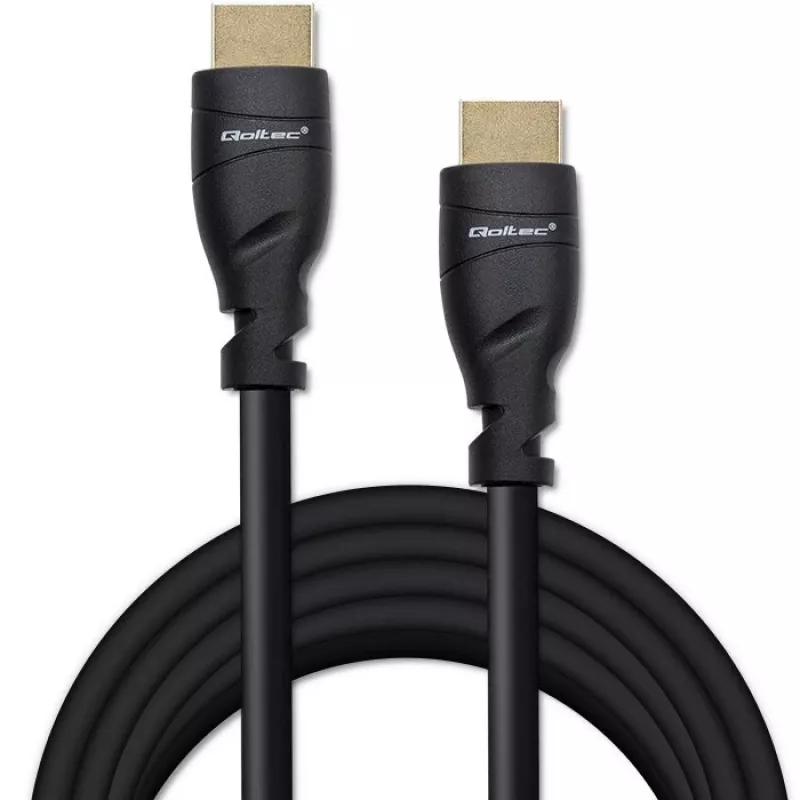HDMI 2.1 laidas QOLTEC 5 m — 48 Gbit/s, 8K@60Hz, 26AWG, paauksuotos jungtys