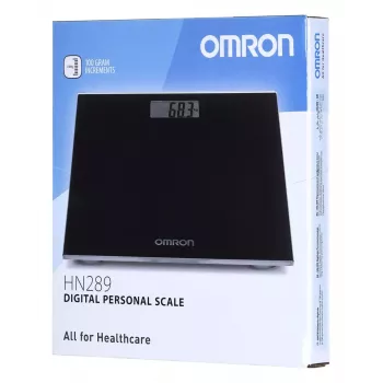 Elektroninės asmeninės svarstyklės Omron HN-289-E juodos su LCD ekranu, automatiniu išsijungimu