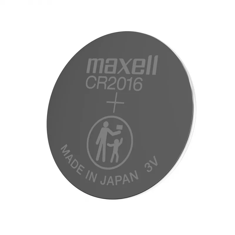 Monetos elementų baterija MAXELL CR2016 3V, LiMnO2 vienkartinė, 90 mAh — 2 vnt. lizdinė pakuotė