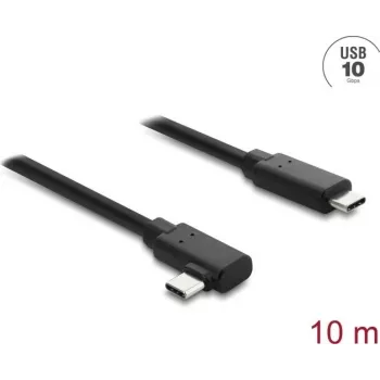 DELOCK aktyvus optinis USB Type-C laidas 10 Gbps, kampinė jungtis-į-jungtį, 10 m (modelis 87242)