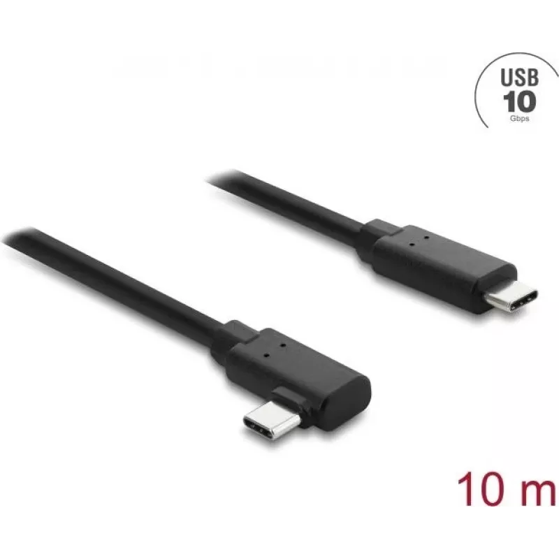 DELOCK aktyvus optinis USB Type-C laidas 10 Gbps, kampinė jungtis-į-jungtį, 10 m (modelis 87242)
