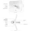 Tinklo tiltas TP-LINK Beam Bridge 5 UR KIT, 5 GHz vienos juostos, Wi‑Fi 5 (802.11ac), Gigabit Ethernet, išorinė antena, maks. atstumas 15000 m, balta