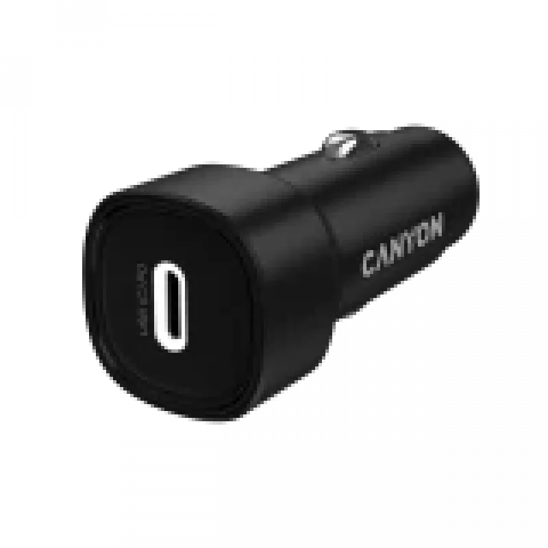 Automobilinis įkroviklis CANYON OnDrive 30 PD 30W USB-C juodas — automobilinis USB-C maitinimo adapteris 30W PD