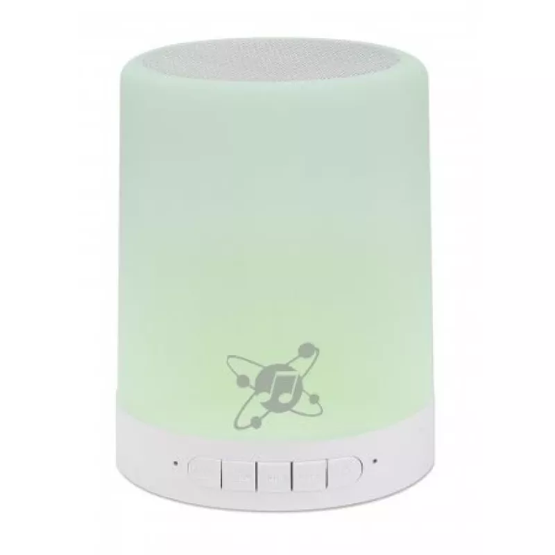 Manhattan Sound Science Bluetooth garsiakalbis, 5 val. atkūrimo laikas, 10 m veikimo nuotolis, microSD kortelių skaitytuvas (32 GB), 3,5 mm aux jungtis, 3 W išvestis, USB-A įkrovimo laidas komplekte, 1200 mAh baterija, Bluetooth v5, įmontuota pakabinimo kilpa, balta, 3 metų garantija