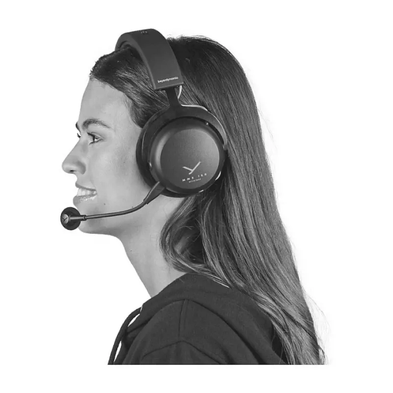 Headset Beyerdynamic MMX 150 — laidinis ir belaidis, USB-C, Bluetooth, žaidimams, 20–20000 Hz, 336 g, juodas