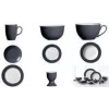 Desertinė lėkštė ritzenhoff & breker DOPPIO ANTHRAZIT 205 mm porcelianas, rinkinys 6 vnt.