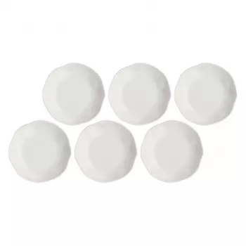 Gilių lėkščių rinkinys LA PORCELLANA BIANCA La Porcel 21 cm, 6 vnt., baltos