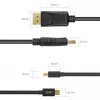 kabelis miniDisplayPort/ DisplayP M/M 2m;Y-C611BK