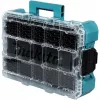 MAKTRAK Organizer deep M, įrankių dėžė mėlyna/permatoma, permatomas dangtis