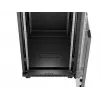 Stovintis 19 colių 24U montavimo spinta LANBERG 600x800 mm juoda su stiklinėmis durelėmis ir LCD išpjova (plokščia pakuotė) v2