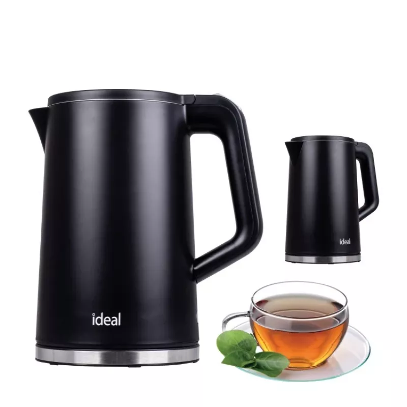 IDEAL virdulys 1,7 l, plieninis korpusas, 1500 W galia, juodas
