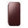 Mobiliojo telefono dėklas Nomad Modern Leather Folio, skirtas Apple iPhone 17 Pro, 6,3 colio (16 cm), oda, bordo spalvos