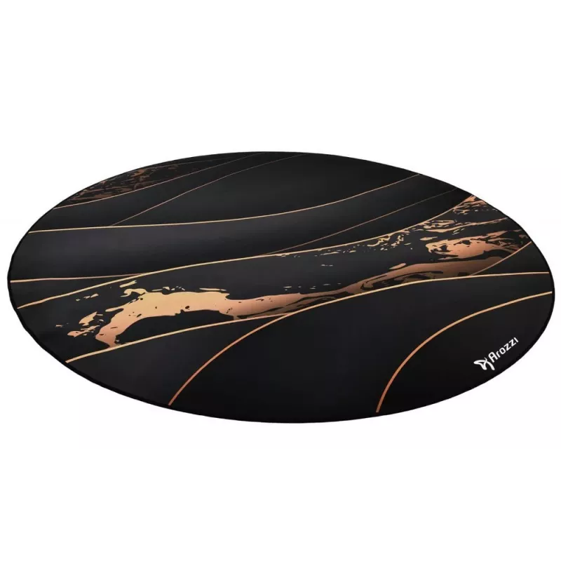 Grindų kilimėlis Arozzi Zona Round Floor Pad — juoda/auksinė, apvalus apsauginis kilimėlis grindims