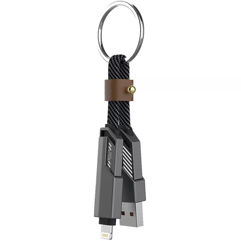 4smarts USB-C laidas ComboCord Flat 240W+ su raktų pakabuku - Laidas - Skaitmeninis/Duomenų