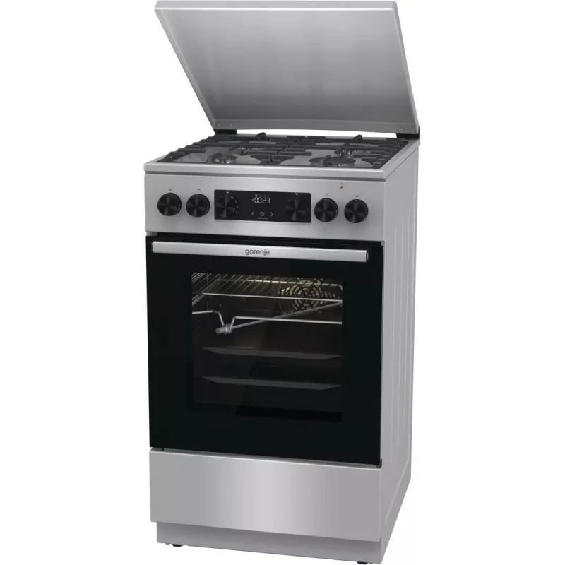 Gorenje GKS5C71XF Laisvai pastatoma viryklė su orkaite, sidabrinė