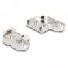 DELOCK D-Sub korpusas 9 kontaktų, kampuotas 90° laido apsauginis gaubtas, sidabrinis plastikas, 33×47×16 mm