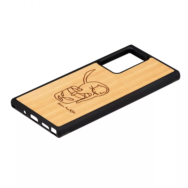 Apsauginis telefono dėklas man and wood, skirtas Samsung Galaxy Note 20 Ultra — katės su žuvimi dizainas