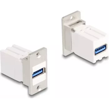 DeLOCK skydo montavimo Keystone modulio jungtis USB 5 Gbps A tipo lizdas į A tipo lizdą