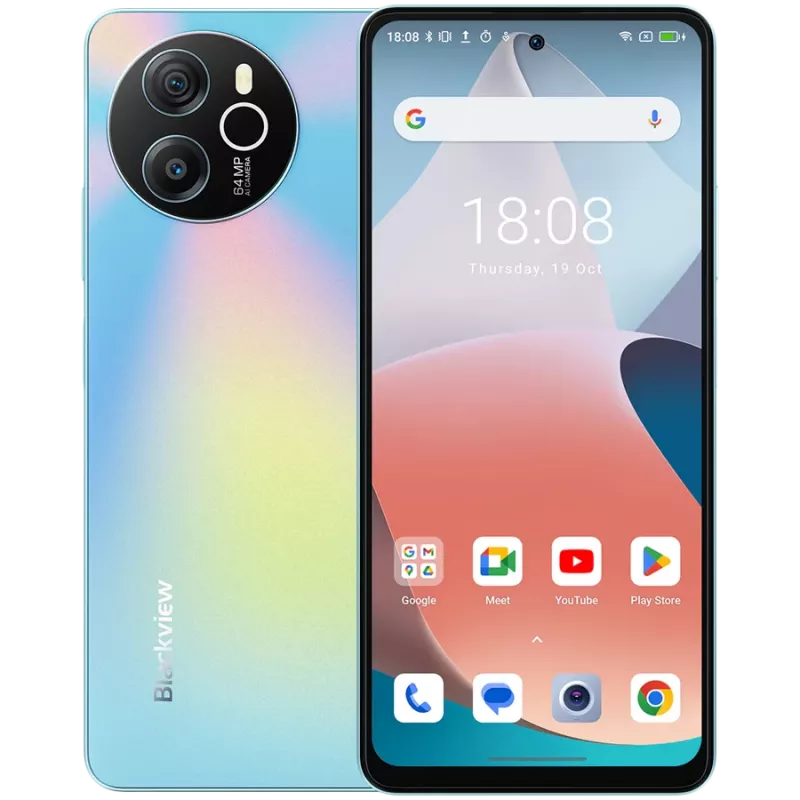Blackview SHARK 8 8/256GB, 6,78 colio FHD+ 1080x2460 IPS LCD 120Hz, MTK6789 aštuonių branduolių 2,2 GHz, 13 MP priekinė / 64 MP galinė, baterija 5000 mAh, Type-C, Android 13, pirštų atspaudų skaitytuvas, dviejų SIM kortelių, be įkroviklio