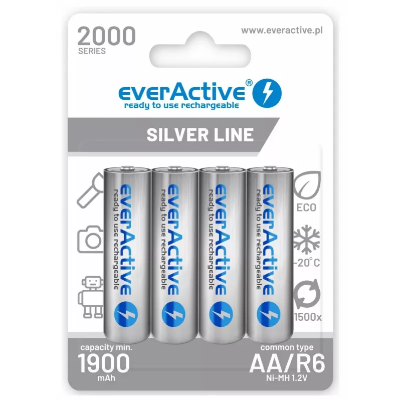 Everactive EVHRL6-2000 buitinė baterija Įkraunama baterija AA nikelio-metalo hidrido (NiMH)