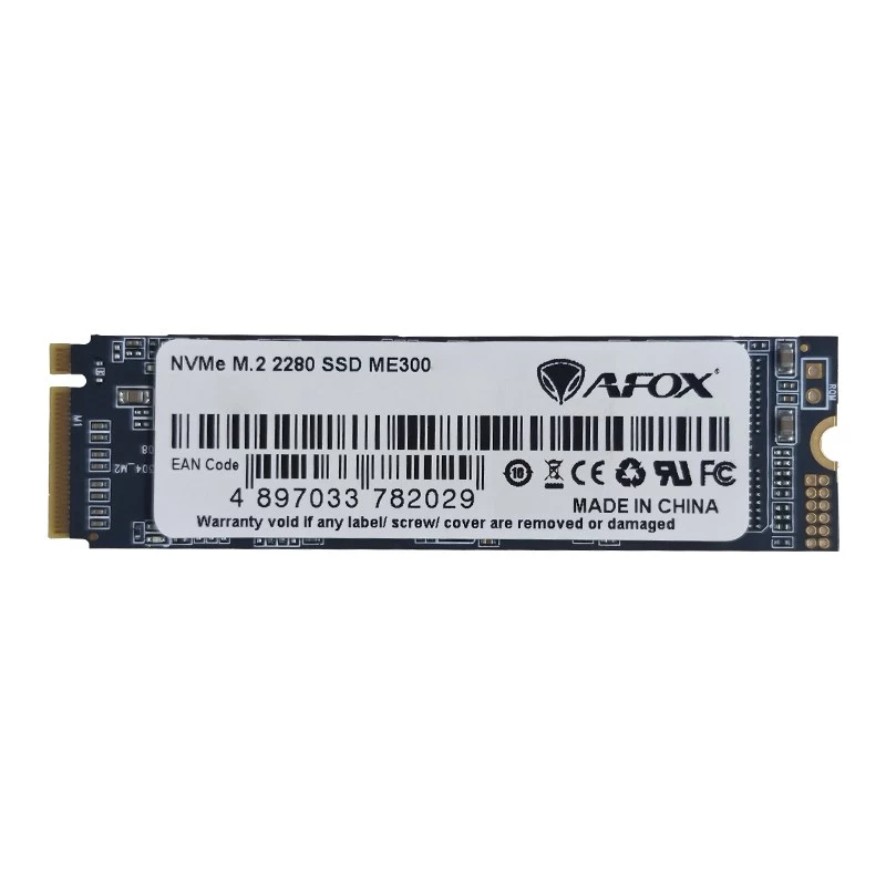 M.2 NVMe SSD AFOX ME300-256GN — 256GB, PCIe 3.0, 2000/1400 MB/s, 3D NAND