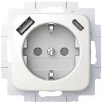 BUSCH JAEGER SCHUKO lizdas USB-A+C 20 EUCB2USBAC-214 (2CKA002011A6296)