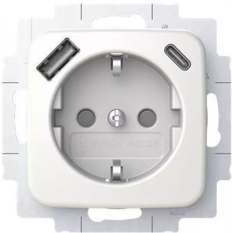 BUSCH JAEGER SCHUKO lizdas USB-A+C 20 EUCB2USBAC-214 (2CKA002011A6296)