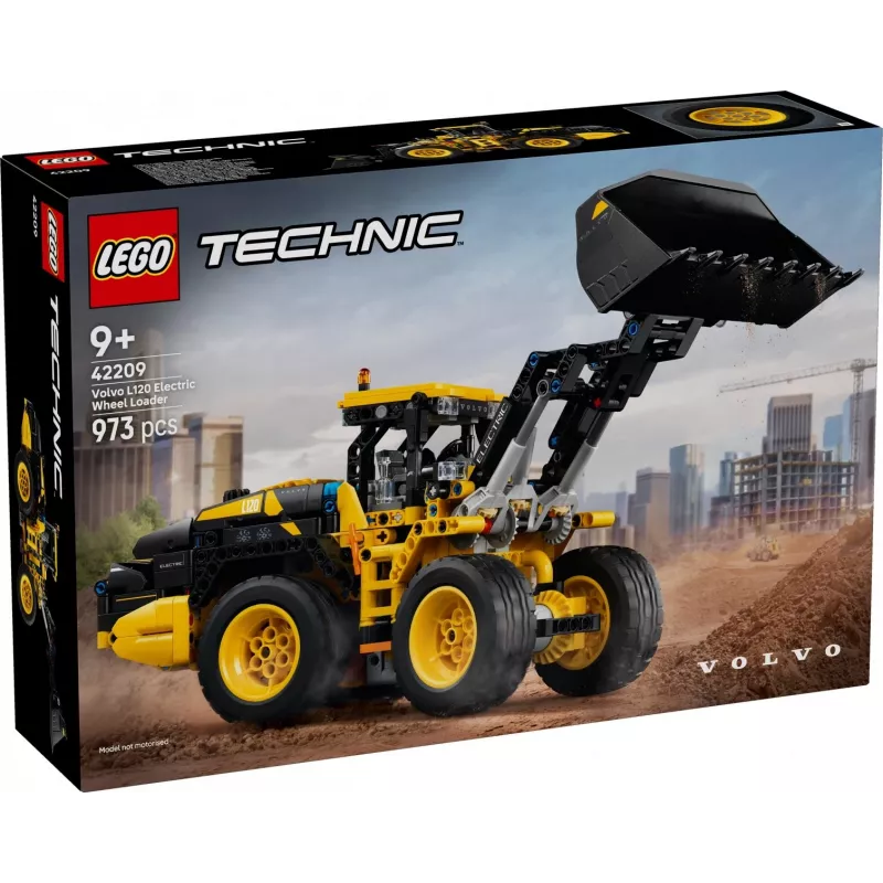 Konstruktorius „LEGO Technic Volvo L120“ elektrinis ratinis krautuvas, modelis 42209, 973 dalių, nuo 9 metų, 140×110×350 mm