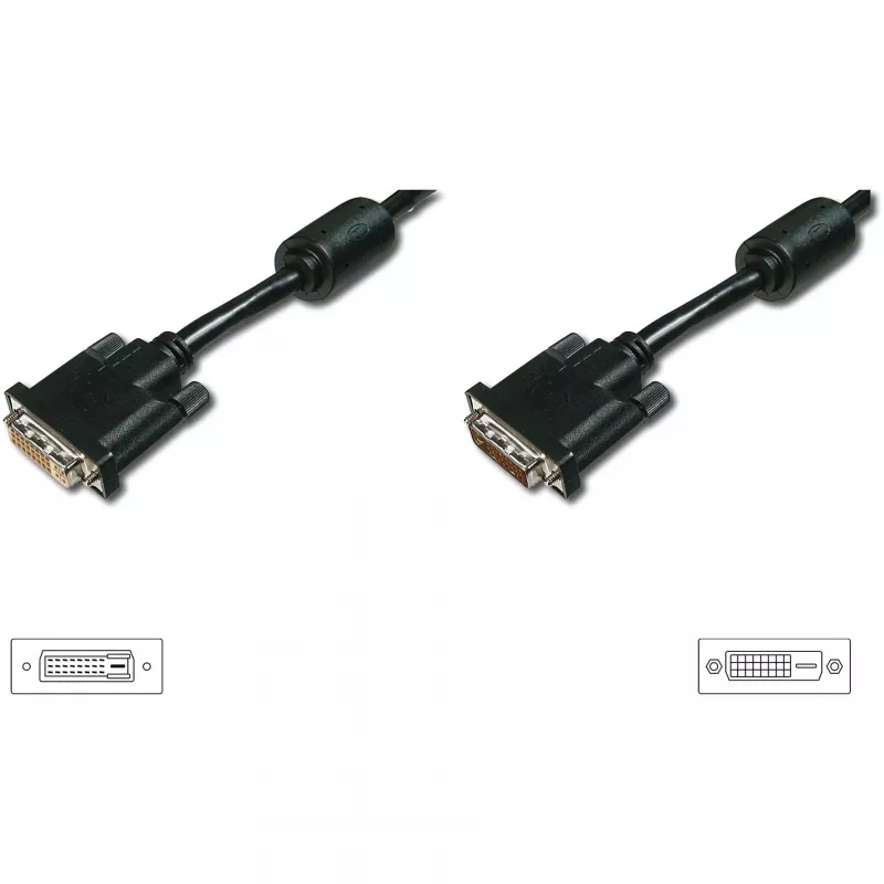 DVI ilginimo kabelis Digitus AK-320200-050-S