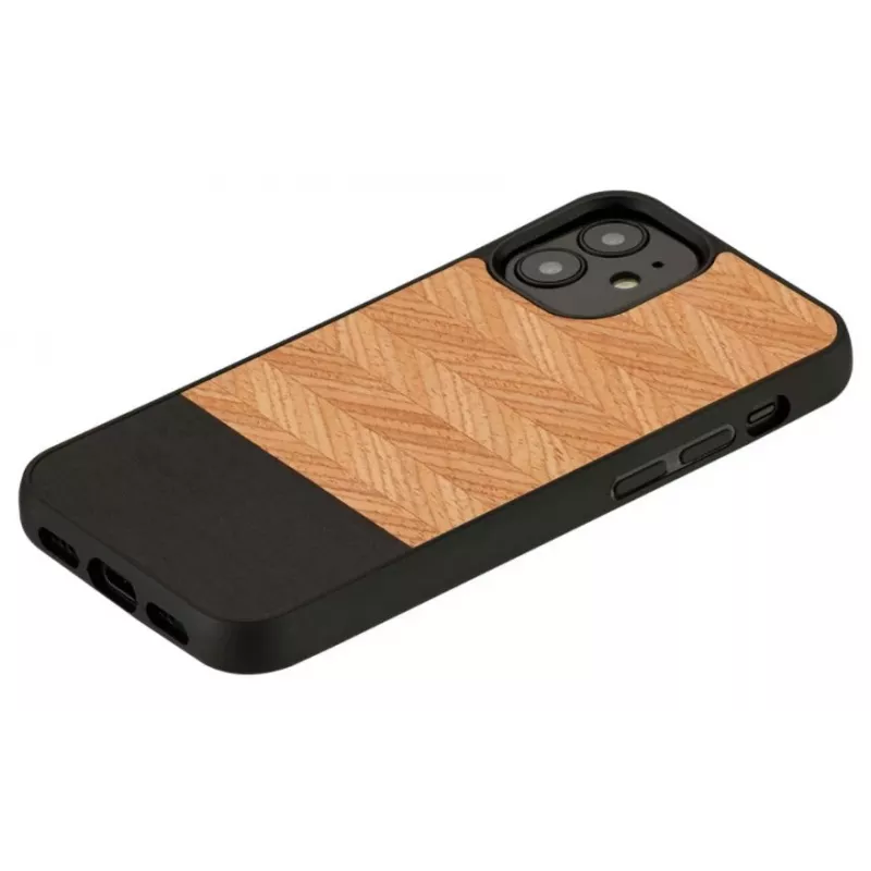 Apsauginis telefono dėklas Man and Wood, skirtas iPhone 12 mini, Herringbone Nero Juoda