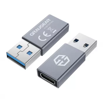 Jungčių adapteris GRAUGEAR G-AD-CTA-10G USB-A į USB-C, sidabrinis