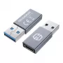 Jungčių adapteris GRAUGEAR G-AD-CTA-10G USB-A į USB-C, sidabrinis