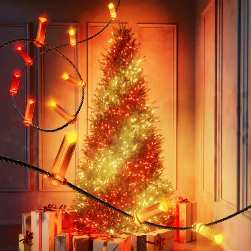 Twinkly Candies LED Kalėdų eglutės lemputės TWKC100RGB-T 6 M, žvakės formos