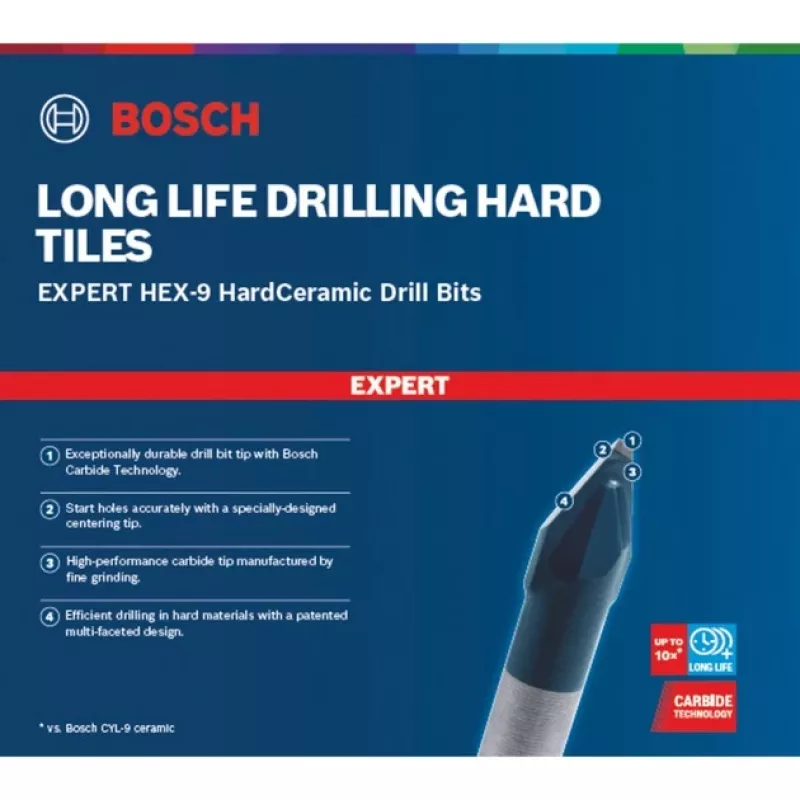 Bosch EXPERT HEX-9 HardCeramic grąžtų rinkinys 5 vnt.