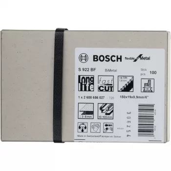 Bosch 2 608 656 027 siaurapjūklio / slankiojo pjūklo / grįžtamojo pjūklo geležtė Bimetalas 100 vnt.
