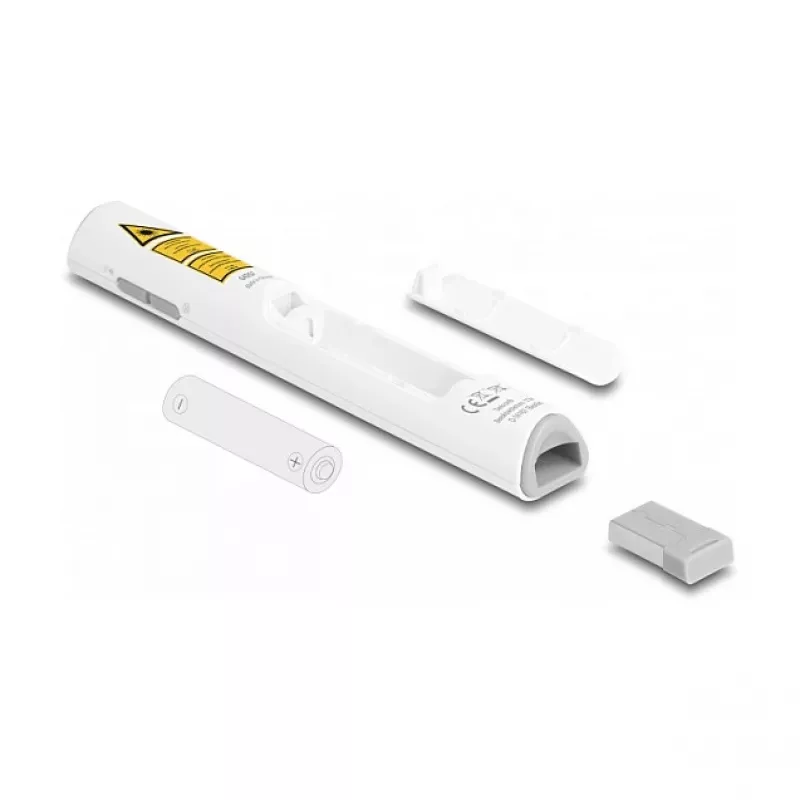 DeLOCK USB lazerinis pranešėjas baltas belaidis USB RF nano imtuvas