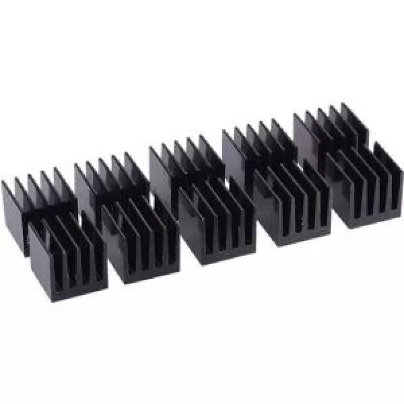 Alphacool GPU RAM aliuminio radiatoriai 15x15mm - juodi 10 vnt. (17155)