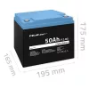 LiFePO4 baterija QOLTEC 12,8 V 50 Ah (modelis 53704) atsarginiam maitinimui ir energijos kaupimui