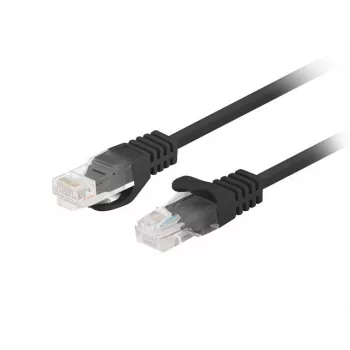 Jungiamasis laidas, LANBERG, PCU6-20CC-0025-BK, RJ45, Cat.6, 0,25 m, juodas