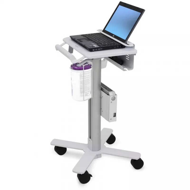 Ergotron StyleView nešiojamojo kompiuterio vežimėlis, SV10 - vežimėlis nešiojamajam kompiuteriui - medicininis - metalas - balta, aliuminis - ekrano dydis: iki 43,2 cm (iki 43,20 cm (17)) (SV10-1100-0)