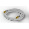 Goobay SAT antenos kabelis (135 dB tipo), 4x ekranuotas, 5 m, baltas – paauksuotas, F kištukas > F kištukas (70644)