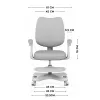 Biuro pasukama kėdė mark adler Junior 4.6 Pilka — kompaktiška ergonomiška darbo kėdė