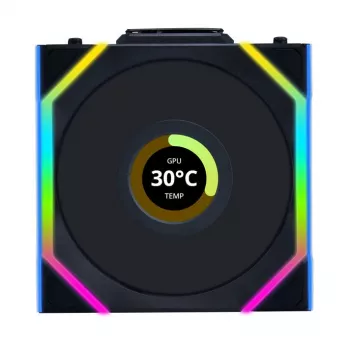 Ventiliatorius Lian Li UNI FAN SL Wireless LCD 120 juodas 3 vnt.
