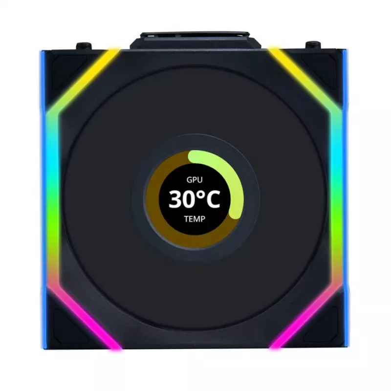 Ventiliatorius Lian Li UNI FAN SL Wireless LCD 120 juodas 3 vnt.