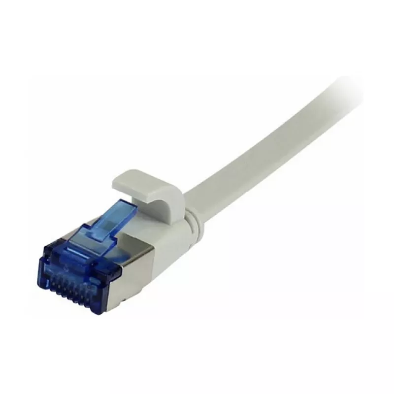 Prijungimo kabelis RJ45 - CAT6A 500Mhz - 5m - pilkas - U/FTP - plokščias - TPE(Superflex) - AWG32 - Synergy 21