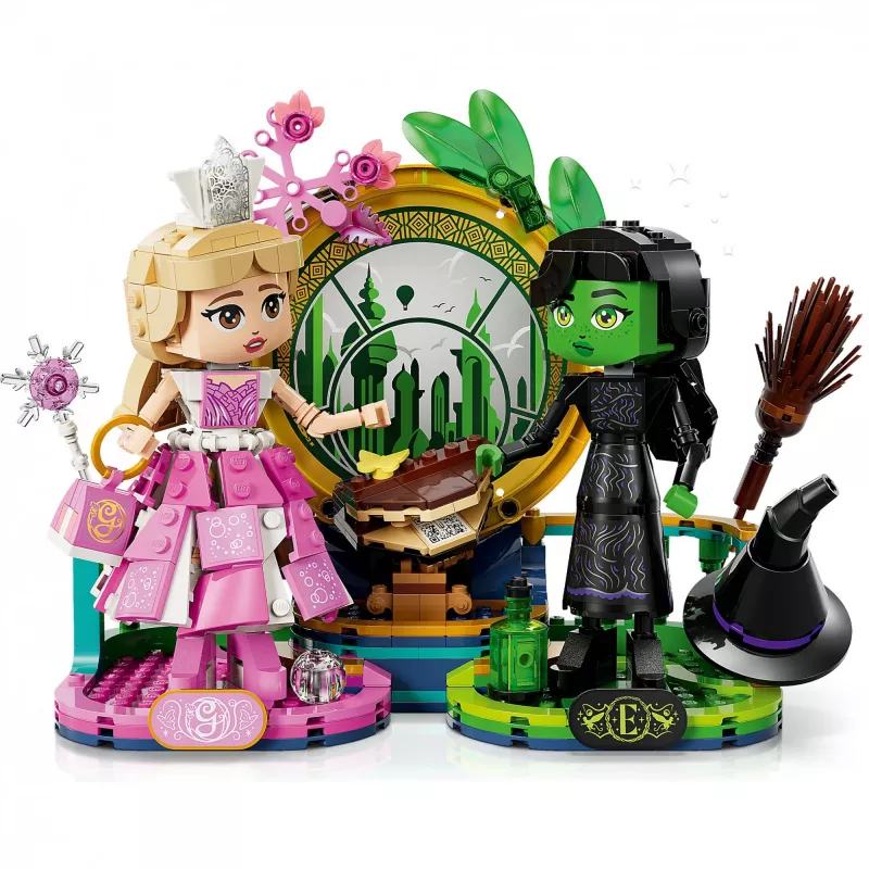 LEGO Wicked figūrėlės Elphaba ir Glinda 75682 – kolekcinis minifigūrų rinkinys