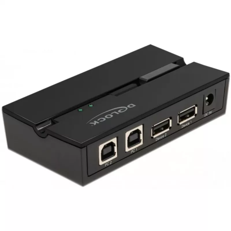 DELOCK 11492 kompiuterio duomenų perjungiklis USB Type-A į USB Type-B 0,48 Gbit/s
